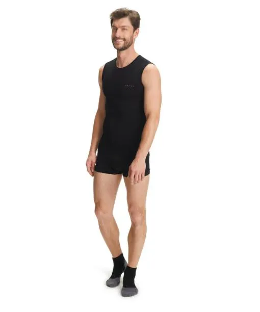 Men Men Singlet Warm Black FALKE Short Sleeve Shirts