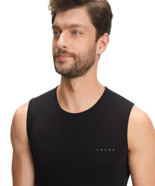 Men Men Singlet Warm Black FALKE Short Sleeve Shirts