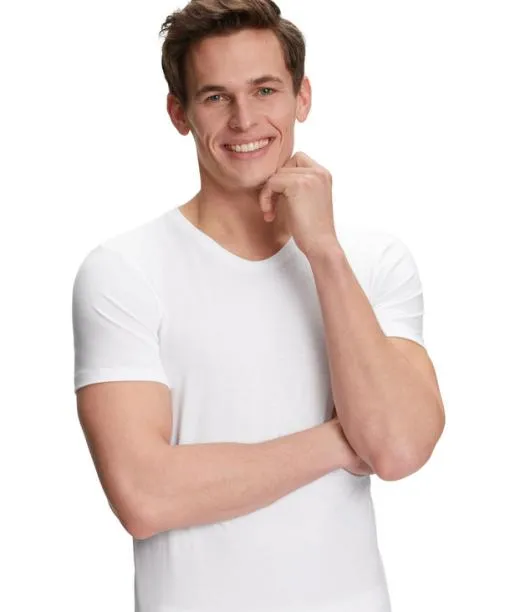 Men Men TShirt Roundneck Climate Control White FALKE Shirts
