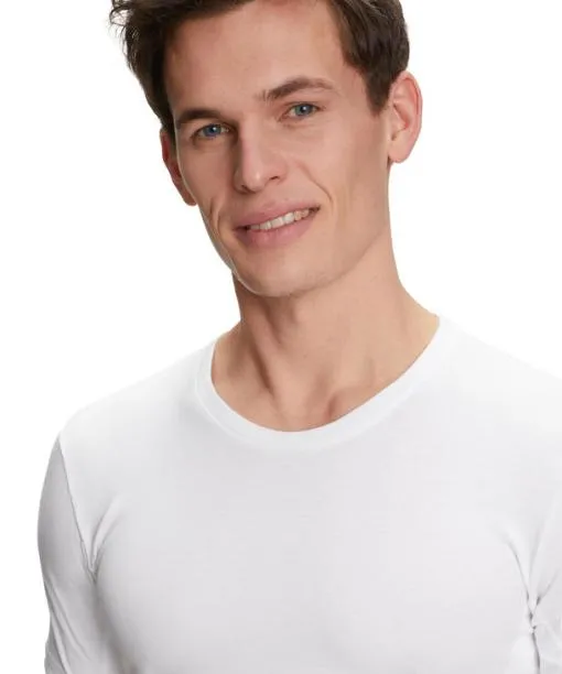 Men Men TShirt Roundneck Climate Control White FALKE Shirts