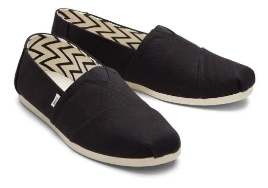 Men MenAlpargata Black Recycled Cotton Canvas Black TOMS Alpargatas