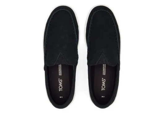 Men MenTRVL LITE Black Suede Loafer Black TOMS Slip Ons