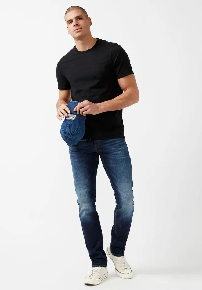 Men Naimop Black Jersey TShirt Black Buffalo David Bitton Underwear