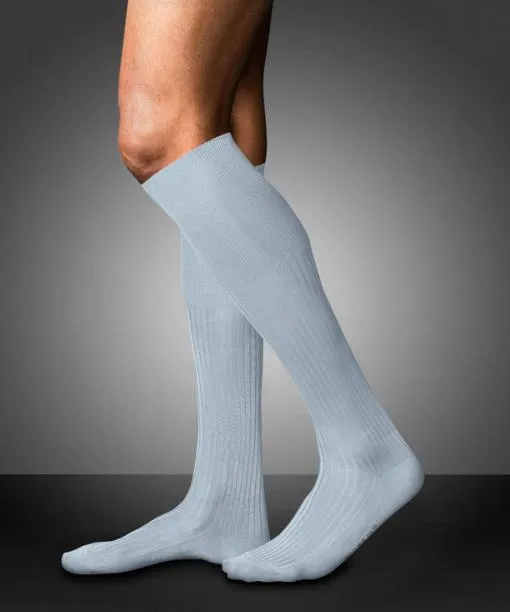 Men No 10 Pure Fil Dcosse Men Kneehigh Socks Light Blue FALKE By Material