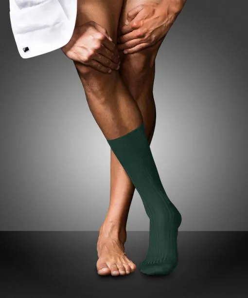 Men No 10 Pure Fil Dcosse Men Socks Hunter Green FALKE Socks