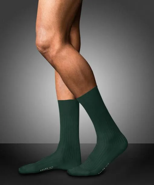 Men No 10 Pure Fil Dcosse Men Socks Hunter Green FALKE Socks