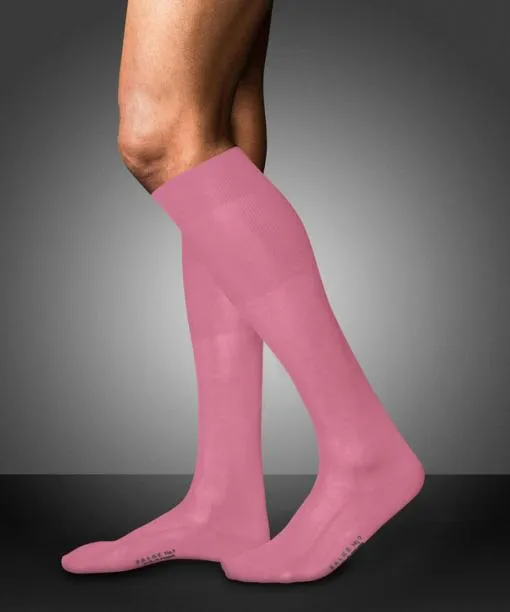 Men No 9 Pure Fil Dcosse Men Kneehigh Socks Rose FALKE Knee High Socks