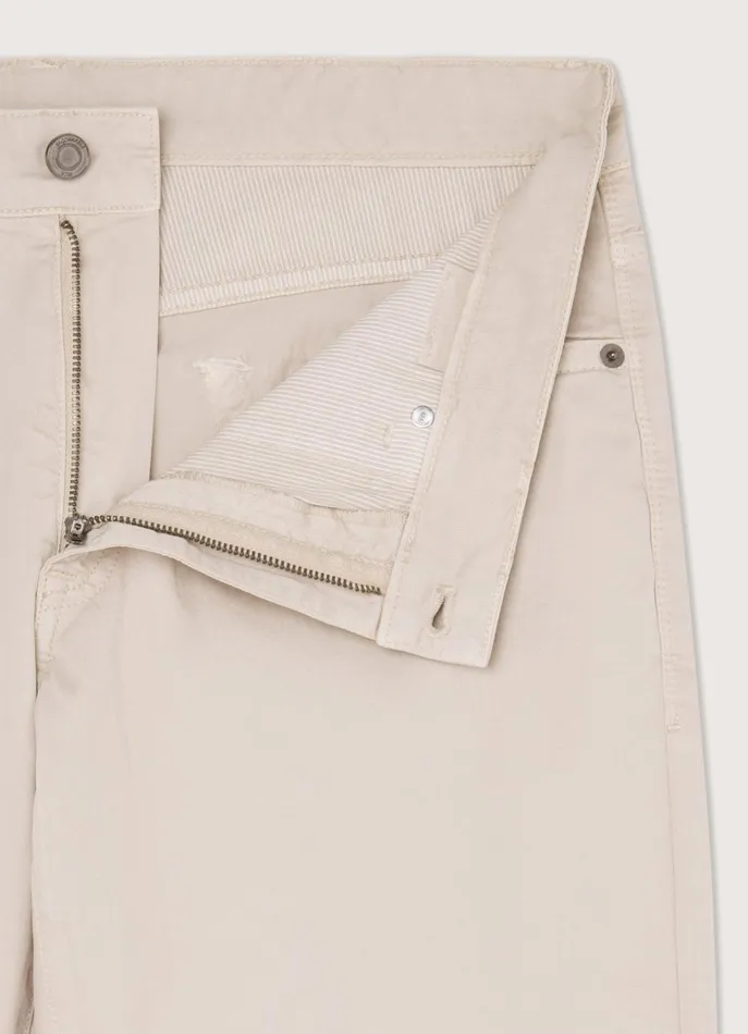 Men Pants Faonnable Classic Fit Gabardine Trousers Light Beige