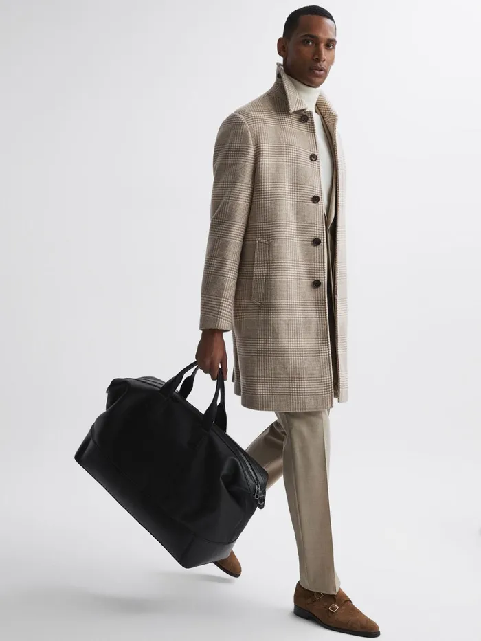 Men Reiss Bags Carter Leather Holdall Black