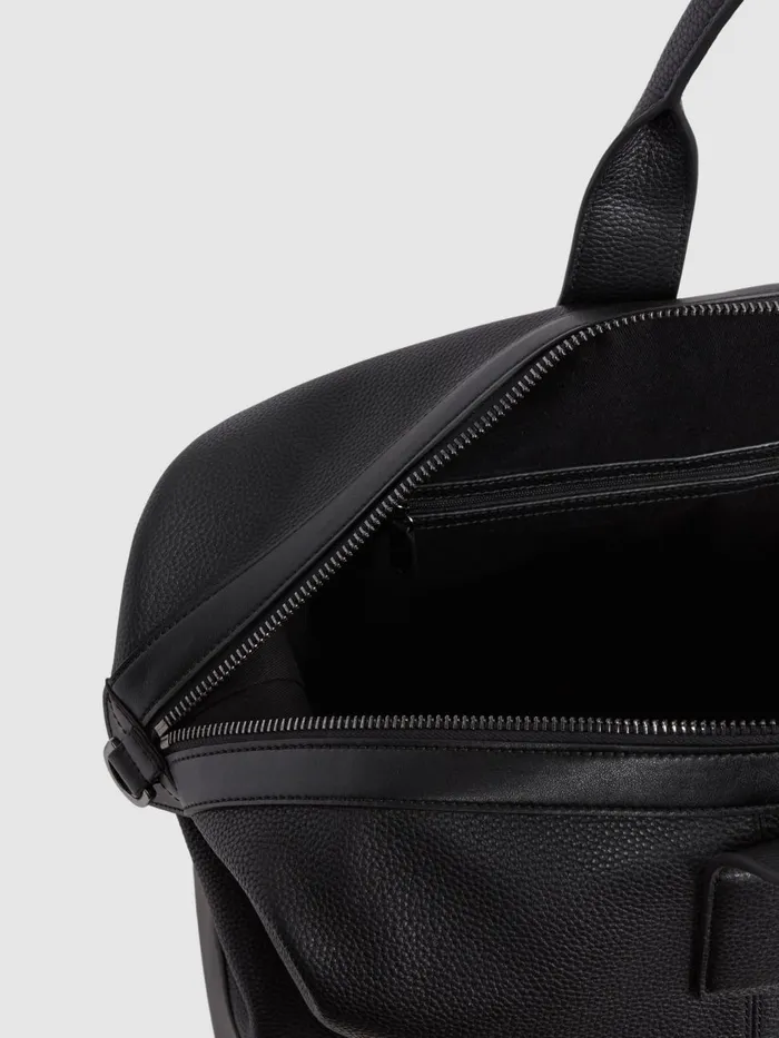 Men Reiss Bags Carter Leather Holdall Black