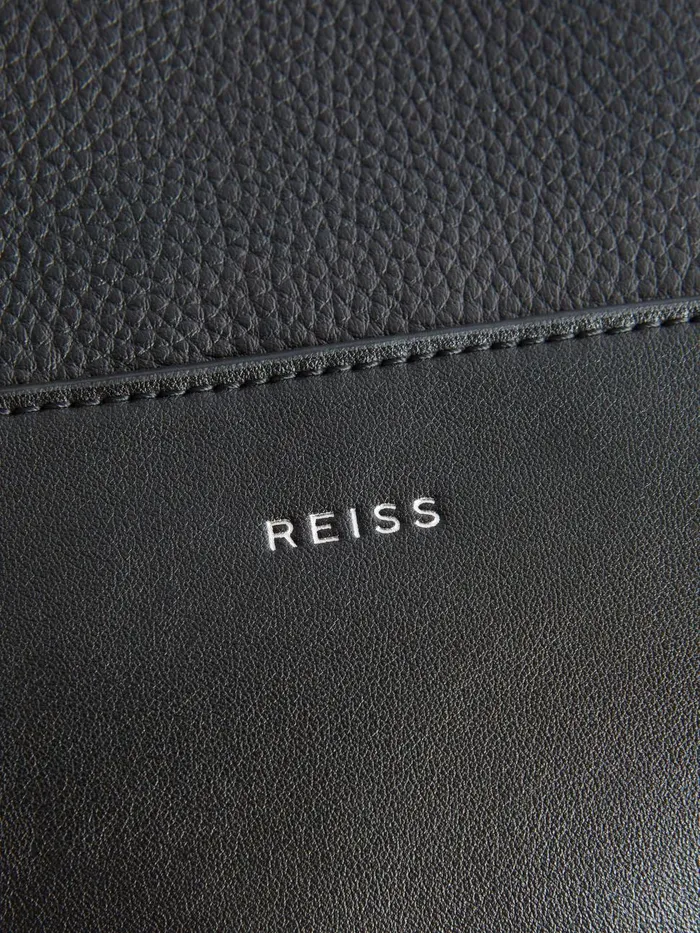 Men Reiss Bags Carter Leather Holdall Black