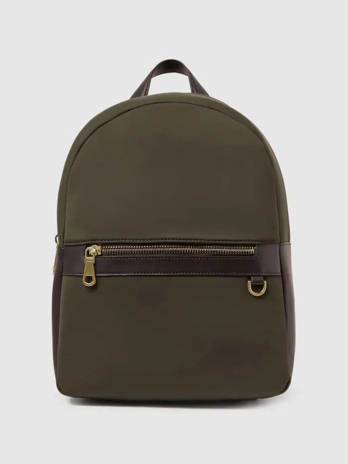 Men Reiss Bags Drew Neoprene Zipped Backpack Khaki