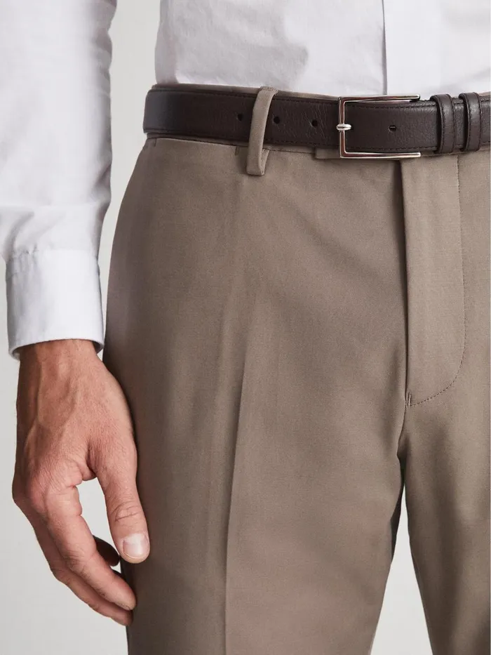Men Reiss Belts Martin Formal Leather Belt Brown
