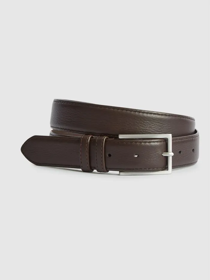 Men Reiss Belts Martin Formal Leather Belt Brown