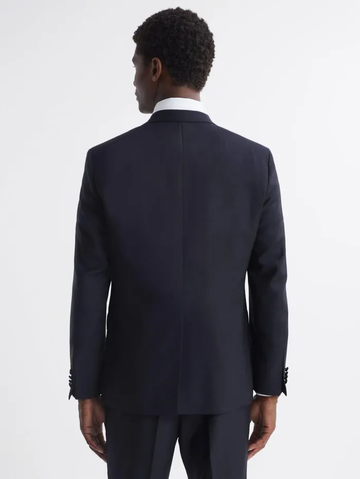 Men Reiss Blazers Jacobson Single Breasted WoolSilk Blazer Navy