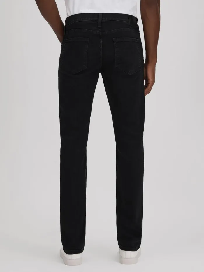Men Reiss Brands Straight Leg Jeans Canton Black