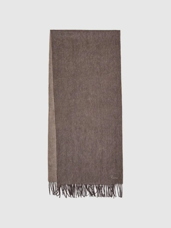 Men Reiss Hats Gloves and Scarves Picton Cashmere Blend Scarf Taupe