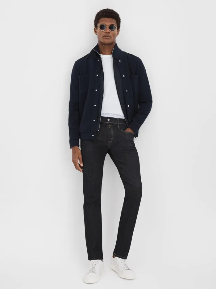 Men Reiss Jeans Slim Fit Jeans Dark Blue