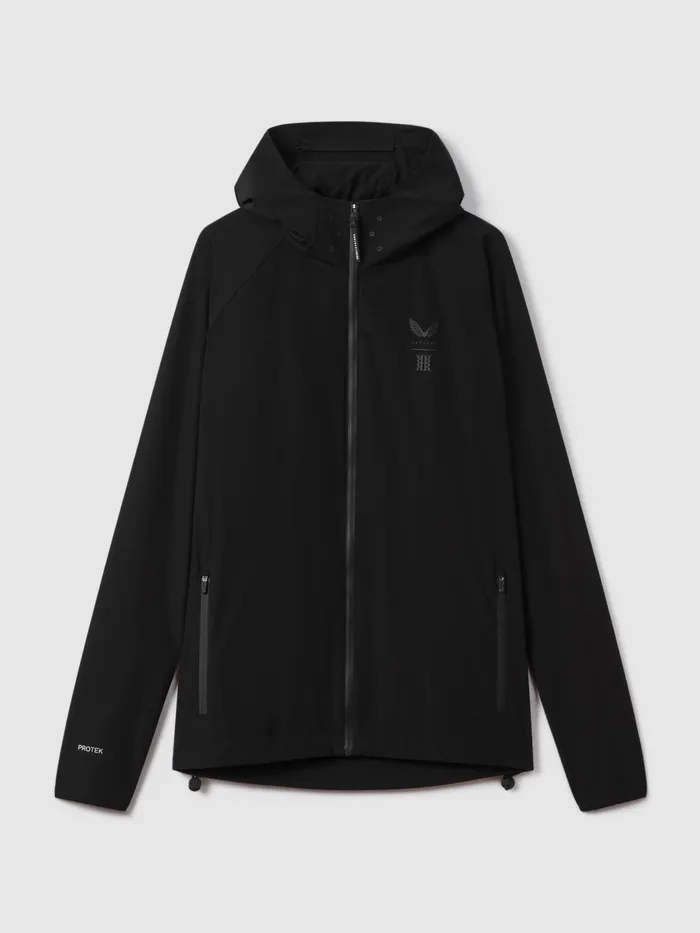 Men Reiss Outerwear and Coats Adler Castore Water Repellent Running Jacket Onyx Black