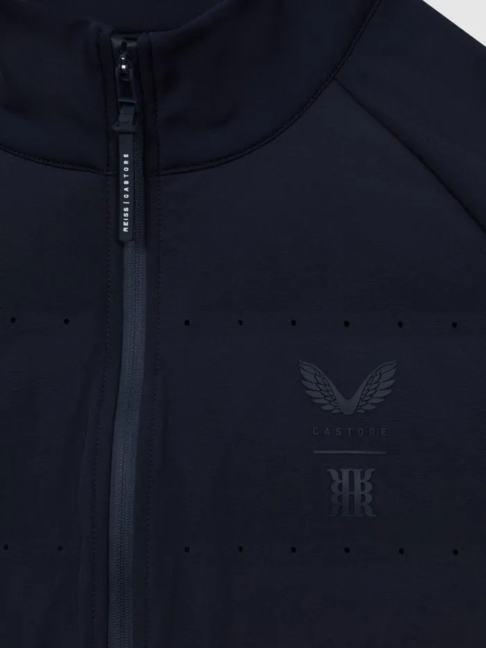 Men Reiss Outerwear and Coats Cruze Castore Water Repellent Hybrid Quilted Jacket Midnight Navy