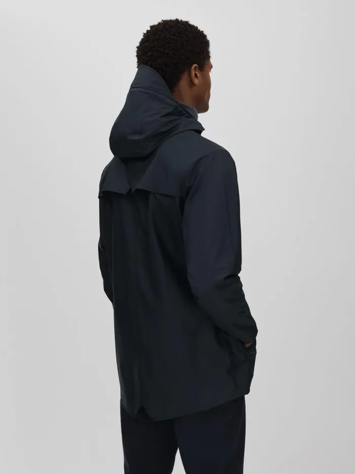 Men Reiss Outerwear and Coats Unisex Hooded Raincoat Navy