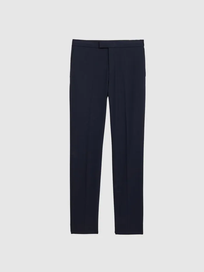Men Reiss Pants Found Drawcord Waist Relaxed Trousers Navy