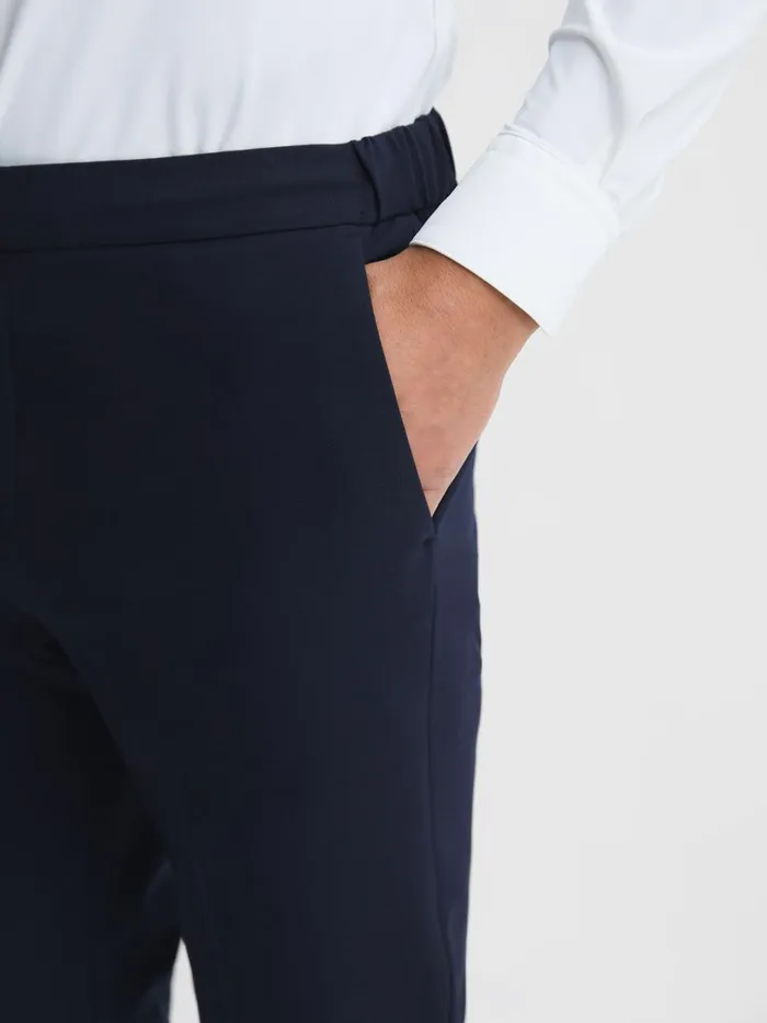 Men Reiss Pants Found Drawcord Waist Relaxed Trousers Navy
