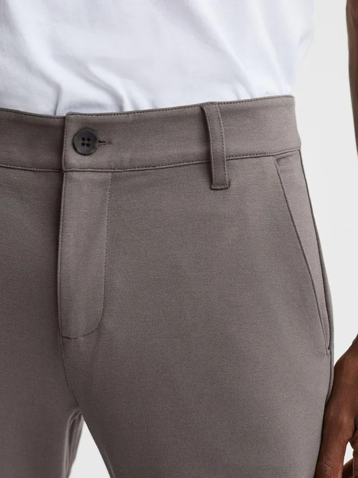 Men Reiss Pants Mid Rise Trousers Dark Taupe