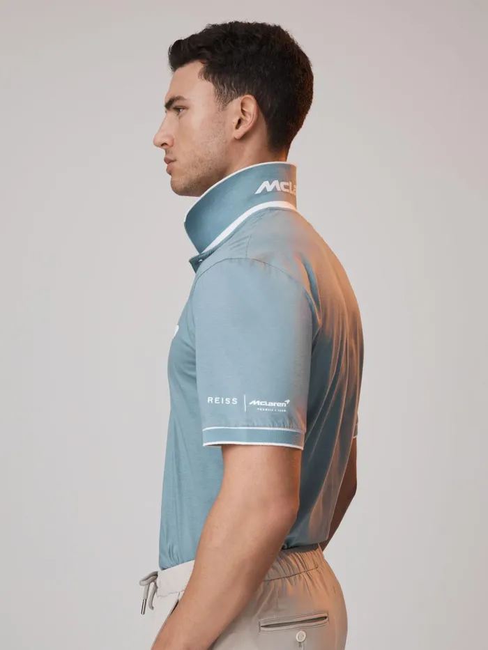 Men Reiss Polo Shirts F1 Mercerised Cotton Polo Shirt Sage