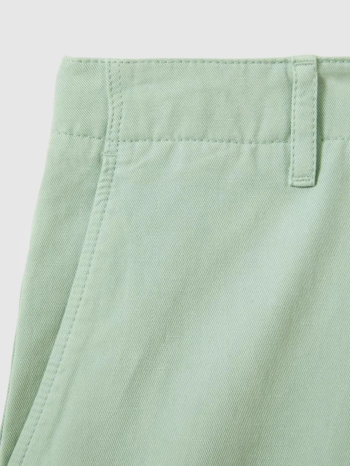 Men Reiss Shorts Ezra Cotton Blend Internal Drawstring Shorts Mint