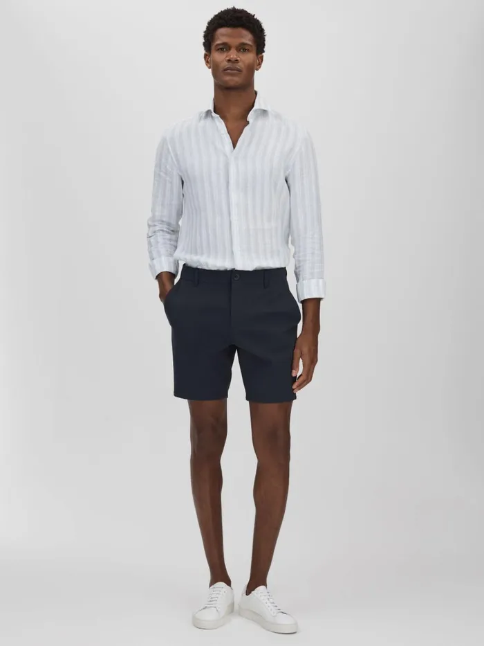 Men Reiss Shorts Tailored Shorts Deep Anchor