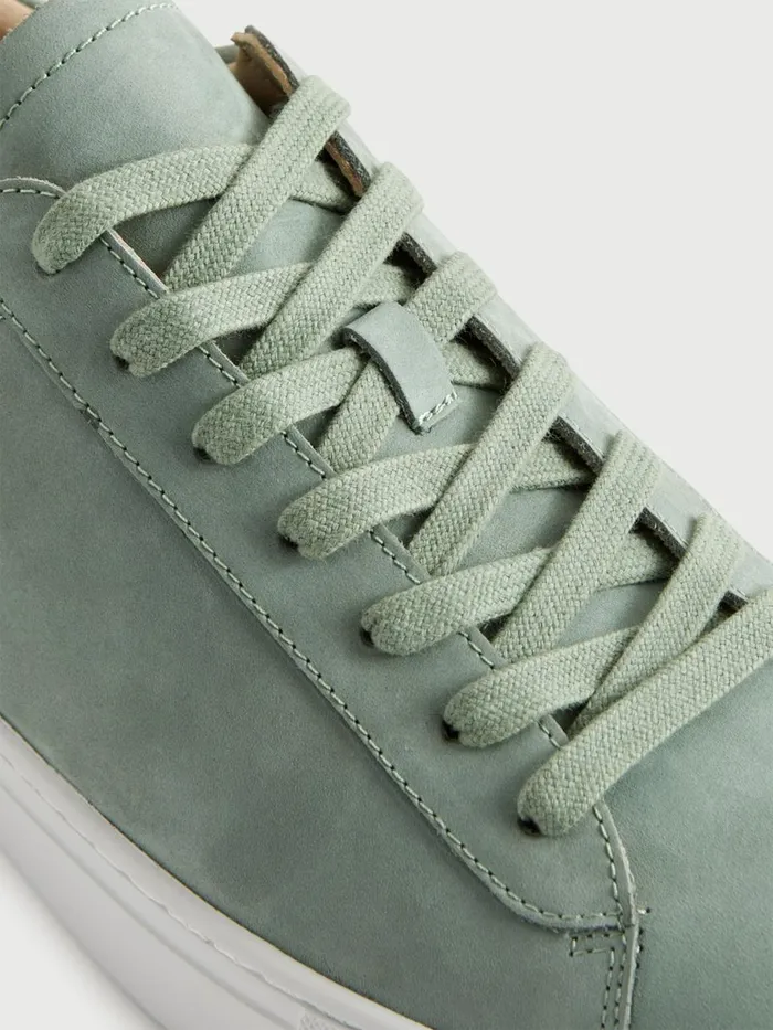 Men Reiss Sneakers Finley Leather Trainers Sage