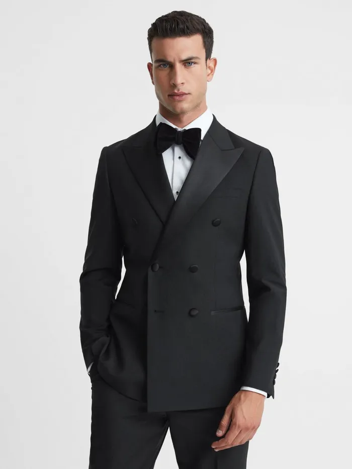 Men Reiss Suits and Tailoring Poker Modern Fit Double Breasted Tuxedo Jacket Black Men Reiss Suits and Tailoring Poker Modern Fit Double Breasted Tuxedo Jacket Black