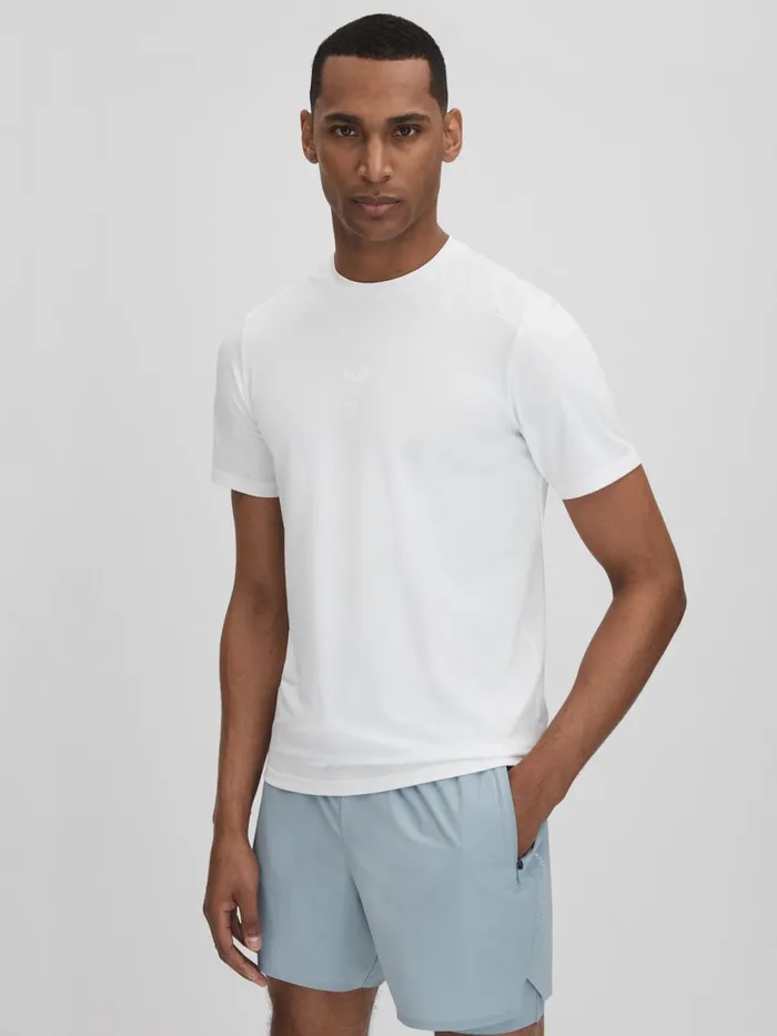 Men Reiss Sweats Hoodies and Joggers Jax Castore Performance Crew Neck TShirt White Men Reiss Sweats Hoodies and Joggers Jax Castore Performance Crew Neck TShirt White