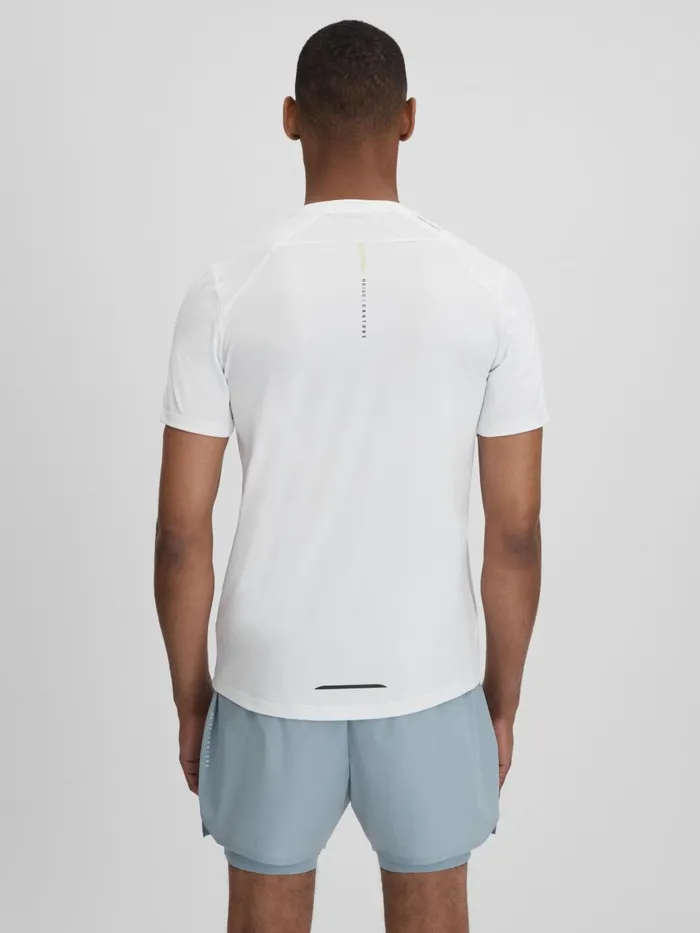 Men Reiss Sweats Hoodies and Joggers Jax Castore Performance Crew Neck TShirt White