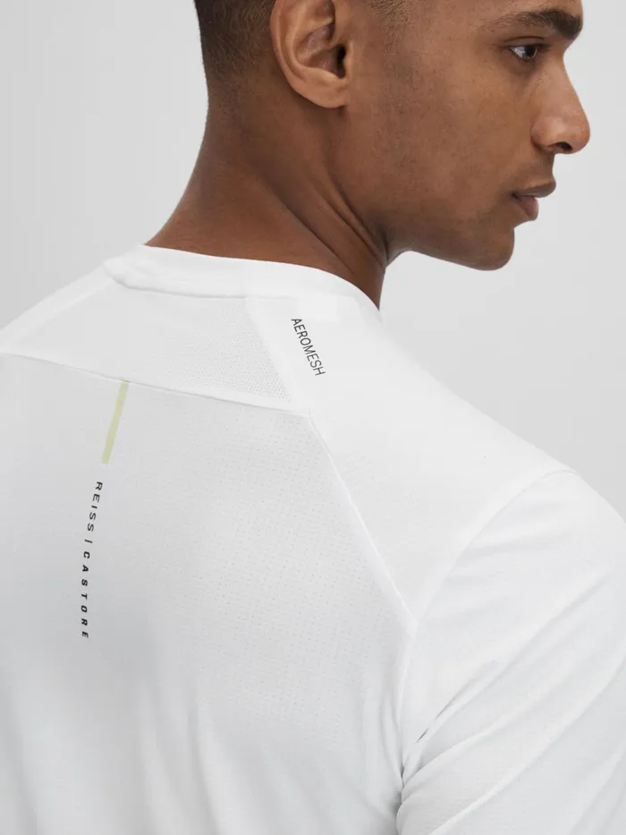 Men Reiss Sweats Hoodies and Joggers Jax Castore Performance Crew Neck TShirt White