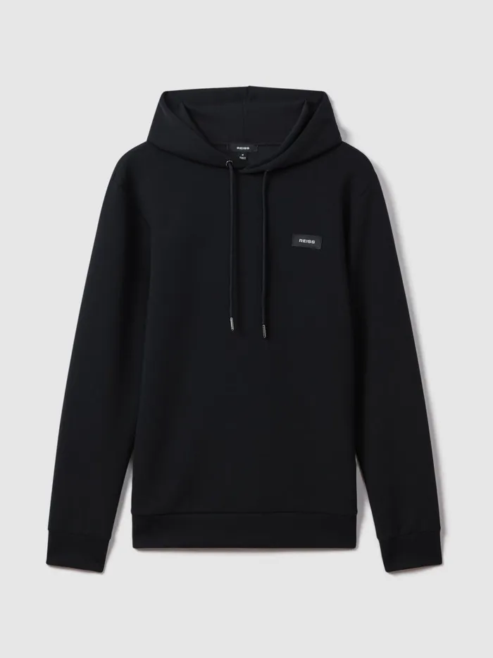 Men Reiss Sweats Hoodies and Joggers Zorn Interlock Jersey Hoodie Navy