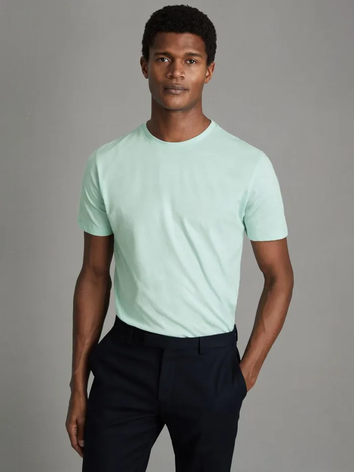 Men Reiss TShirts Bless Marl Crew Neck TShirt Mint