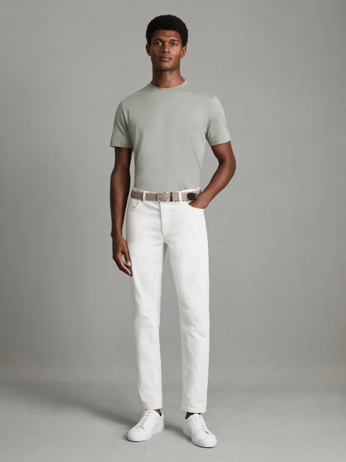 Men Reiss TShirts Bless Marl Crew Neck TShirt Pistachio