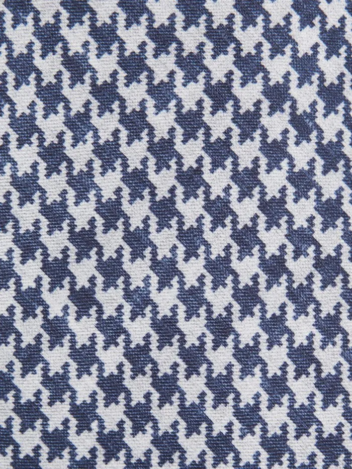 Men Reiss Ties and Pocket Squares Gesu Silk Dogtooth Tie Airforce Blue