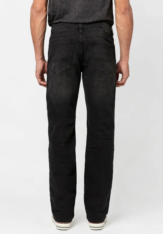 Men Relaxed Straight Driven Black Jeans Black Buffalo David Bitton Relaxed Straight Driven
