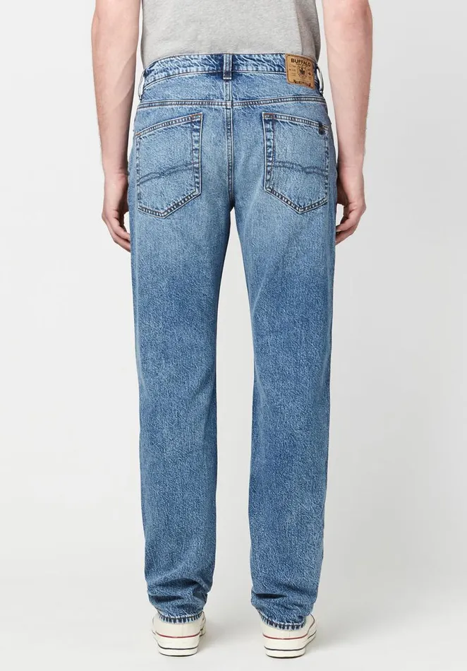 Men Relaxed Tapered Ben Rugged Jeans Indigo Buffalo David Bitton Relaxed Ben