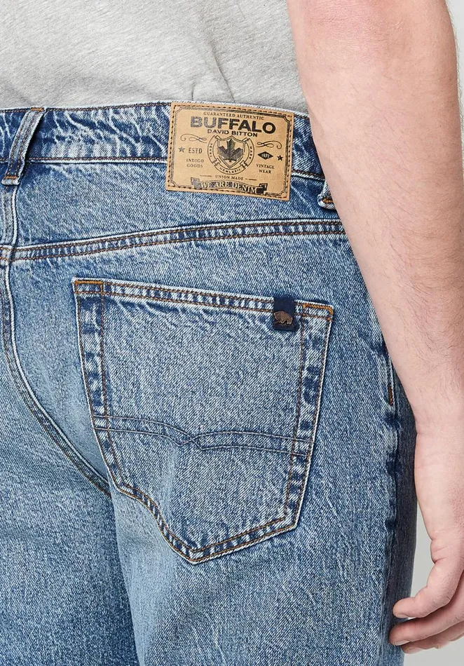 Men Relaxed Tapered Ben Rugged Jeans Indigo Buffalo David Bitton Relaxed Ben