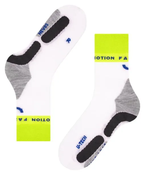 Men RU True Motion Nevos Men Running Socks White FALKE Running Socks