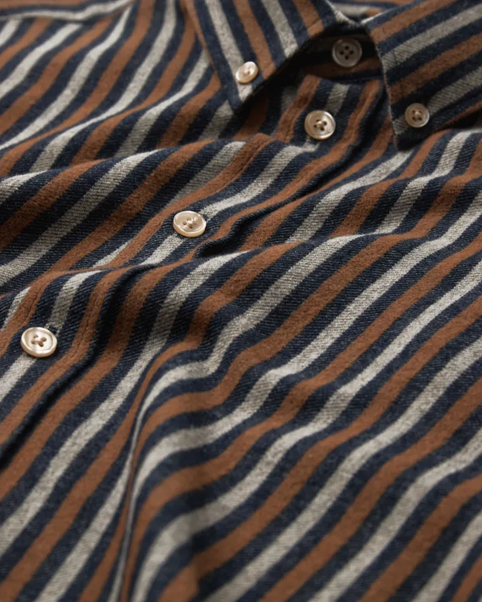 Men Shirts MOS MOSH MMGTheo Stripe Shirt Navy Stripe
