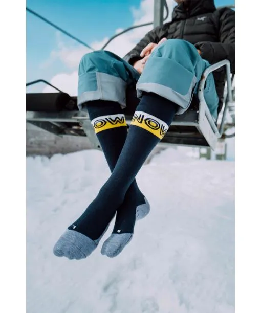 Men SK2 Intermediate Men Skiing Kneehigh Socks Black FALKE Ski Socks