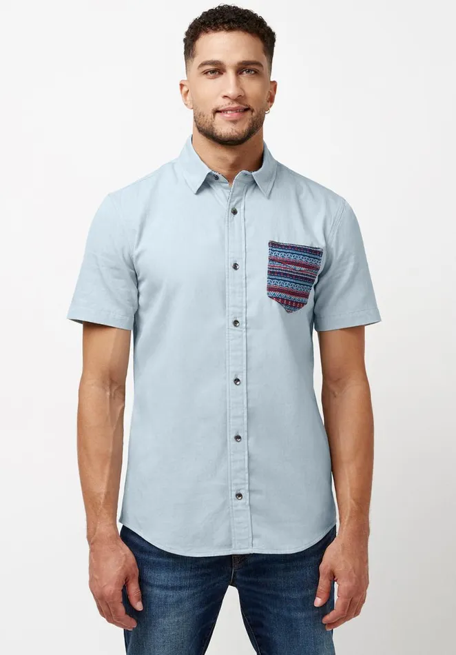 Men Sogik Chambray Shirt Mirage Buffalo David Bitton Shirts