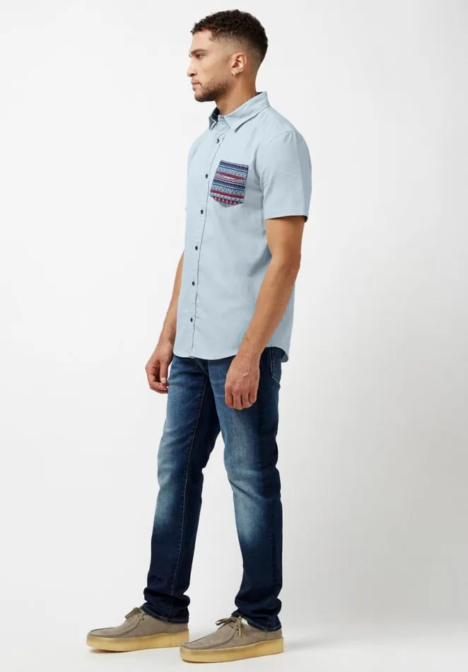 Men Sogik Chambray Shirt Mirage Buffalo David Bitton Shirts