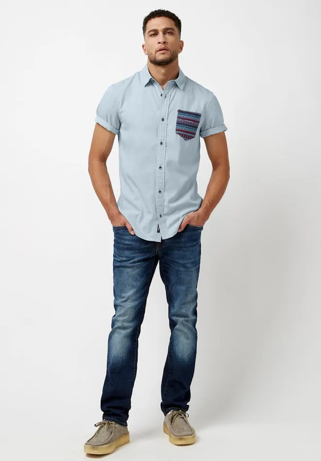 Men Sogik Chambray Shirt Mirage Buffalo David Bitton Shirts