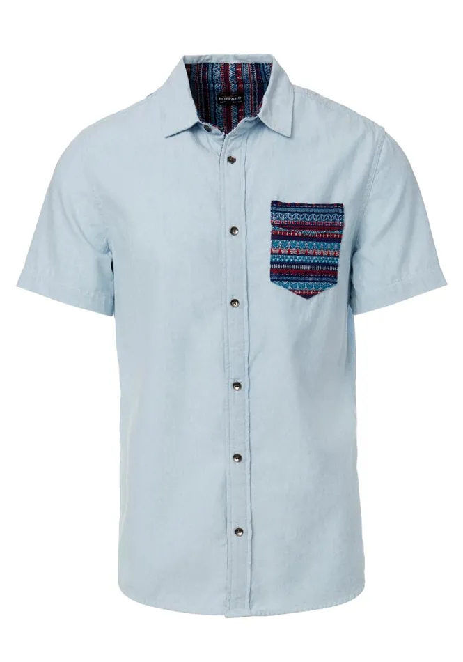 Men Sogik Chambray Shirt Mirage Buffalo David Bitton Shirts